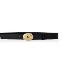 Polo Ralph Lauren - Polo Id Oval-buckle Vachetta Belt - Lyst
