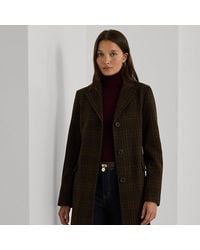 Ralph Lauren - Plaid Wool-blend Reefer Coat - Lyst