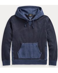 RRL - Garment-dyed French Terry Hoodie - Lyst