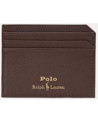 Polo Ralph Lauren - Pebbled Leather Card Case - Lyst