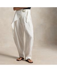 Polo Ralph Lauren - Linen Tapered Wrap Trousers - Lyst