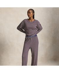 Polo Ralph Lauren - Striped Waffle-Knit Pyjama Set - Lyst