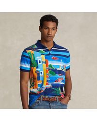 Polo Ralph Lauren - Custom Slim Fit Polo-shirt Met Print - Lyst