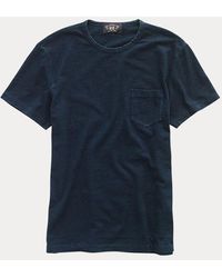 RRL - Ralph Lauren - Camiseta de punto con bolsillo en índigo - Lyst