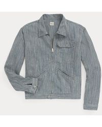 RRL - Striped Cotton-linen Jacket - Lyst