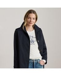 Ralph Lauren - Embroidered-Crest Twill Trench Coat - Lyst