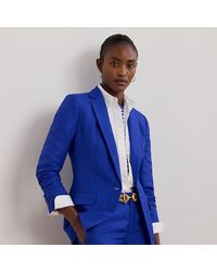 Ralph Lauren - Blazer De Sarga De Mezcla De Lino - Lyst