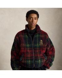 Polo Ralph Lauren - Relaxed Fit Plaid Pile Fleece Jacket - Lyst