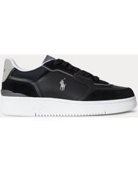 Ralph Lauren - Open Masters Suede-Panelled Trainer - Lyst