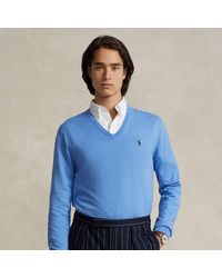 Ralph Lauren - Cotton V-neck Sweater - Lyst