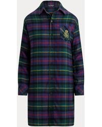 Ralph Lauren - Chemise De Nuit Écossaise Sergé Gratté - Lyst