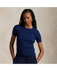 Polo Ralph Lauren - Cable-Knit Cotton Short-Sleeve Jumper - Lyst