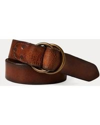 RRL - Distressed Leather Double–O-Ring Belt - Lyst