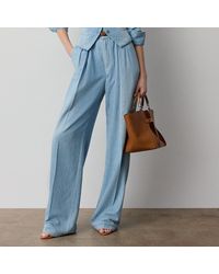 Ralph Lauren - Livie Cotton Denim Trouser - Lyst