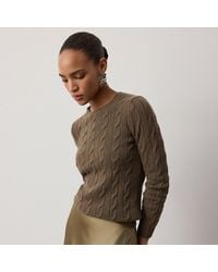 Ralph Lauren - Cable-Knit Cashmere Crewneck Jumper - Lyst