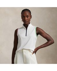 Ralph Lauren - Slim Fit Sleeveless Quarter-Zip Polo - Lyst