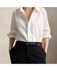 Polo Ralph Lauren - Braided Vachetta Leather Skinny Belt - Lyst