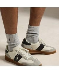 Polo Ralph Lauren - Heritage Aera Sneaker Van Suède En Leer - Lyst