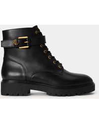 Ralph Lauren - Allyson Calfskin Logo-Keeper Bootie - Lyst