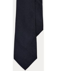Ralph Lauren Purple Label - Cravatta in seta e lino effetto texture - Lyst