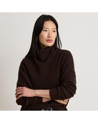 Ralph Lauren - Rib-Knit Wool-Cashmere Roll Neck Jumper - Lyst
