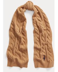 Polo Ralph Lauren - Polo Bear Cable-knit Wool-blend Scarf - Lyst