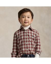 Polo Ralph Lauren - Ralph Lauren Boy's Plaid Cotton Poplin Shirt - Lyst