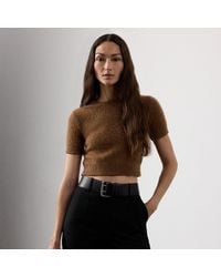 Ralph Lauren - Cashmere-Alpaca-Blend Cropped Jumper - Lyst