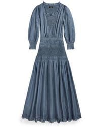 RRL - Abito in voile di cotone a punto smock - Lyst