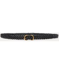 Polo Ralph Lauren - Braided Vachetta Leather Skinny Belt - Lyst