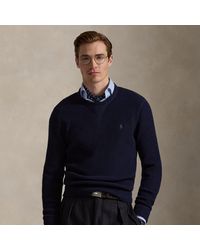 Polo Ralph Lauren - Waffle-Knit Wool-Cotton Jumper - Lyst