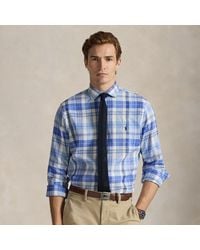 Polo Ralph Lauren - Custom Fit Plaid Linen-Blend Shirt - Lyst