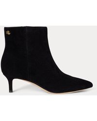 Ralph Lauren - Bottines À Talon Mckay En Daim - Lyst