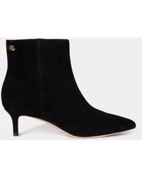 Ralph Lauren - Mckay Suede Bootie Heel - Lyst