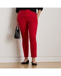 Ralph Lauren - Ralph Lauren Double-Faced Stretch Cotton Pant - Lyst