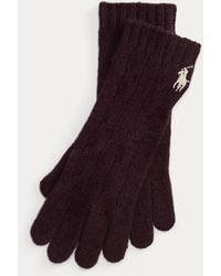 Polo Ralph Lauren - Cable-Knit Wool-Cashmere Gloves - Lyst
