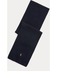 Polo Ralph Lauren - Rib-Knit Wool-Blend Scarf - Lyst