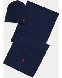 Polo Ralph Lauren - Rib-Knit Cotton Beanie & Scarf Gift Set - Lyst