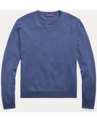 Uomo Abbigliamento da Maglieria da Maglioni girocollo Maglione Polo BearRalph Lauren Purple Label in Cachemire da Uomo colore Blu 