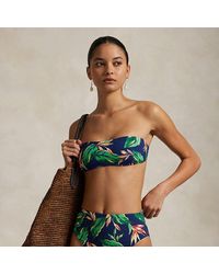 Ralph Lauren - Bandeau-Bikinitop Mit Tropendruck - Lyst