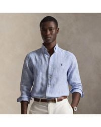 Polo Ralph Lauren - Custom Fit Striped Linen Shirt - Lyst