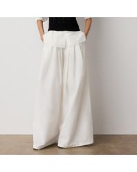 Ralph Lauren - Vannesa Poplin Wide-Leg Trousers - Lyst