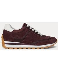 Ralph Lauren - Dani Perforated Suede Trainer - Lyst