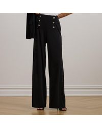 Ralph Lauren - Ralph Lauren Stretch Jersey Wide-Leg Pant - Lyst