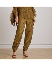 Ralph Lauren - Shantung Barrel Cargo Ankle Trouser - Lyst