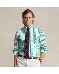 Ralph Lauren - Custom-Fit Popelinehemd mit Streifen - Lyst