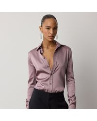 Ralph Lauren - Cameron Ii Straight Fit Charmeuse Shirt - Lyst