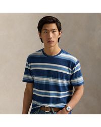 Polo Ralph Lauren - Classic Fit Striped Cotton-Linen T-Shirt - Lyst
