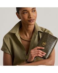 Ralph Lauren - Embossed Turn-Lock Wristlet Crossbody - Lyst