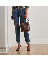 Ralph Lauren - Petite - Patchwork Boyfriend Tapered Ankle Jean - Lyst